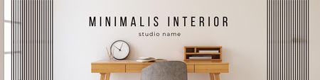 Designvorlage Stilvolles minimalistisches Interieur für LinkedIn Cover