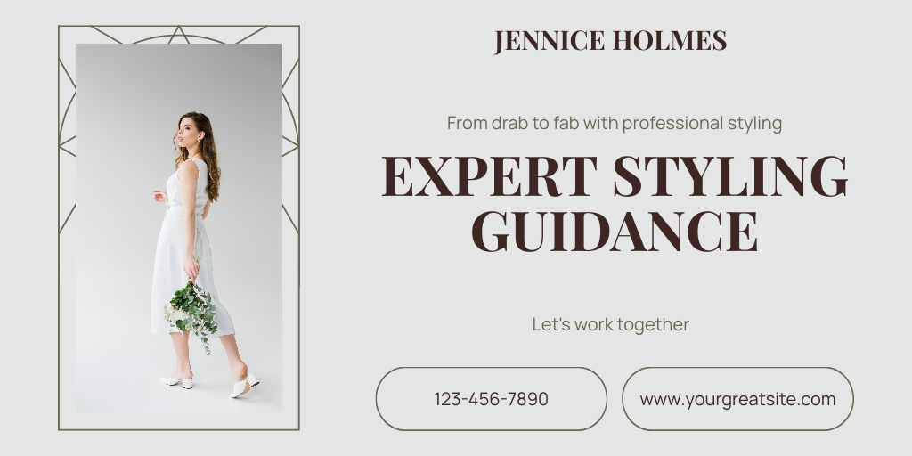 Expert Styling Advisory and Guidance Twitter Design Template