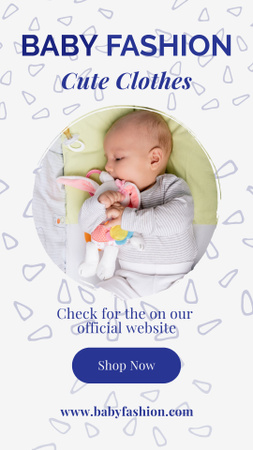 Newborn Baby Clothing Ad Instagram Story Design Template