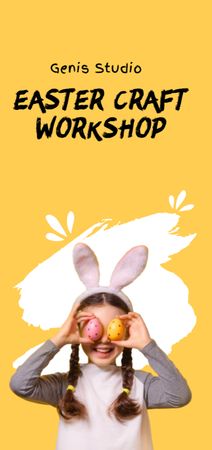Easter Holiday Workshop Announcement Flyer DIN Large Design Template
