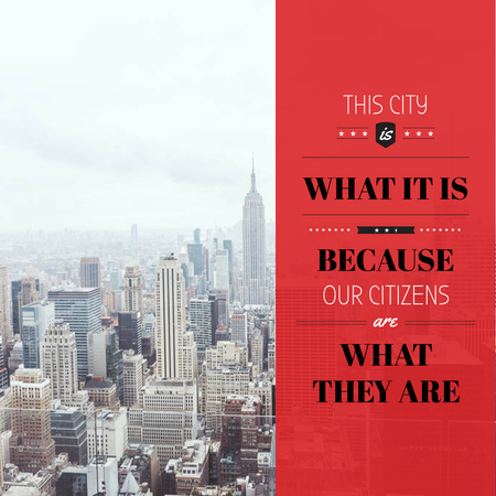 City quote with London view Instagram Design Template