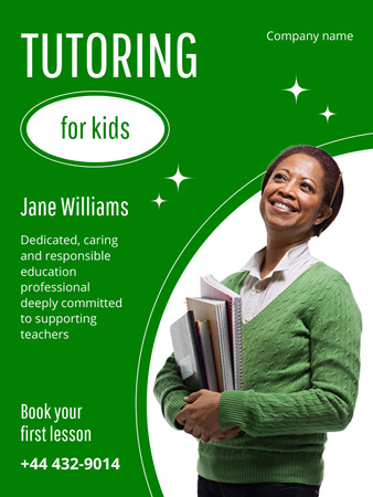Platilla de diseño Tutoring Services for Kids Poster US