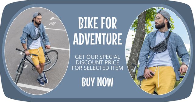 Bike for Your Adventures Facebook AD Šablona návrhu