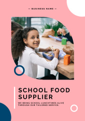 School Food Ad with Little African American Girl