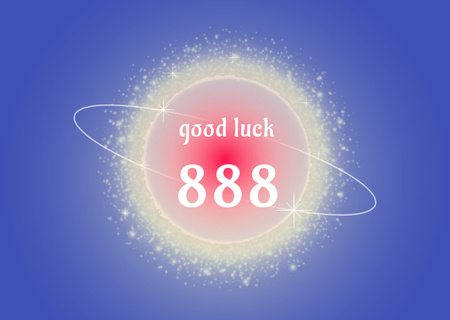 Good Luck with Shiny Planet Card Design Template