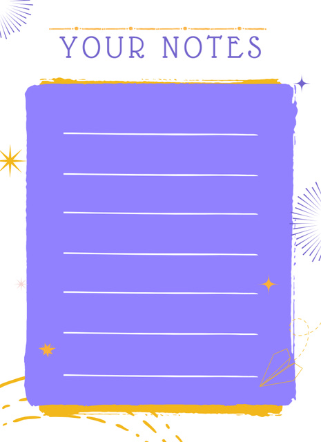 Individual Planner And Daily Journal with Doodle Lines Notepad 4x5.5in – шаблон для дизайну