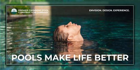 Service Offers of Pool Construction Company Image Design Template
