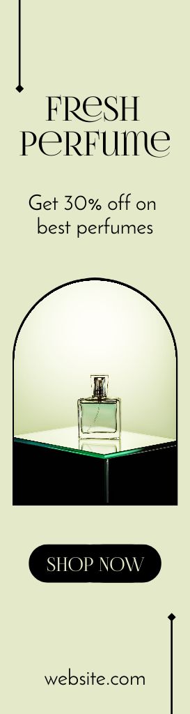 Fresh Perfume Sale Announcement Skyscraper Design Template