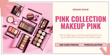 Collection of Trendy Makeup Palettes Twitter Design Template