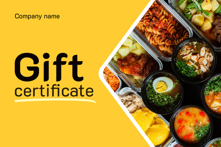 School Food Ad Gift Certificate – шаблон для дизайна