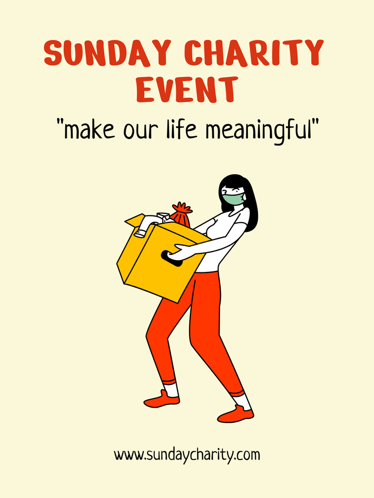 Saturday Charity Event Offer Poster US – шаблон для дизайна