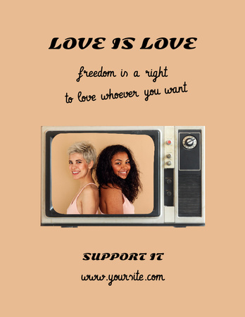 Plantilla de diseño de Tolerancia a las personas LGBT y el concepto de igualdad Poster 8.5x11in 