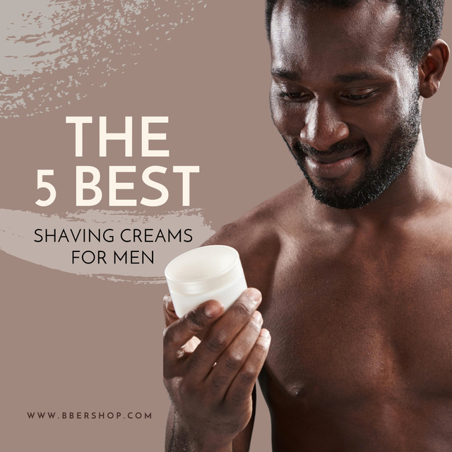 Shaving Creams for Men Offer Instagram Design Template