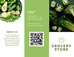 Green Fruits And Veggies In Grocery Store