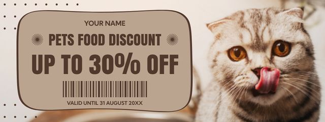 Cat's Food Best Offers Coupon Design Template
