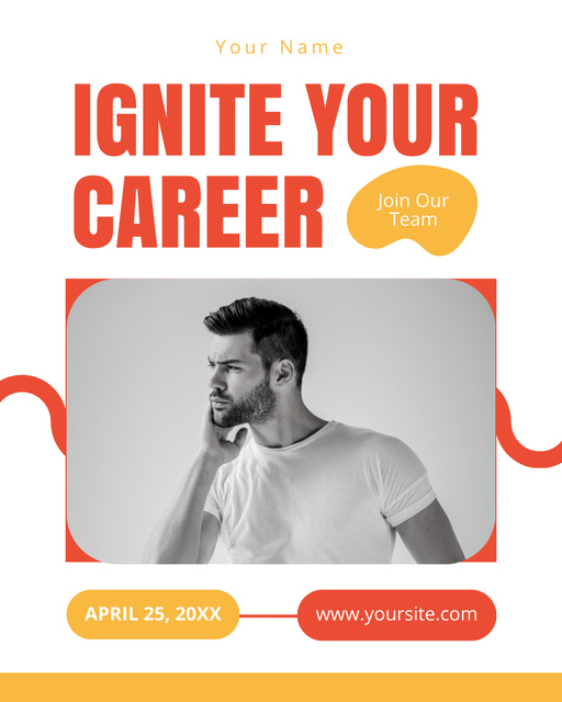 Career Development with Young Actor Instagram Post Vertical Πρότυπο σχεδίασης