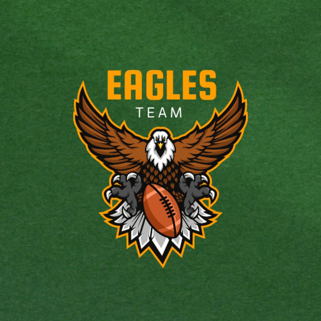 Designvorlage Sport Team Emblem with Eagle für Logo