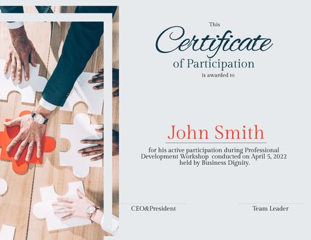 Designvorlage Certificate 11x8.5 in für Certificate