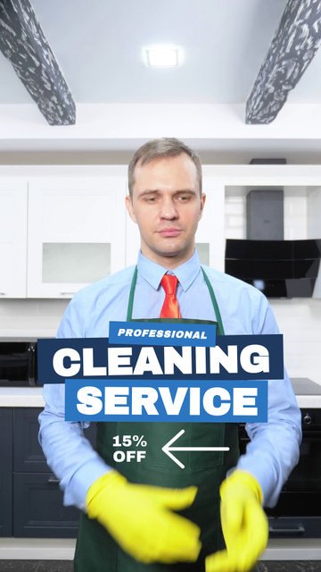 High Standard Kitchen Cleaning Service With Discount TikTok Video Design Template