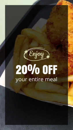 Special Discount On Meals In Fast Restaurant TikTok Video Design Template