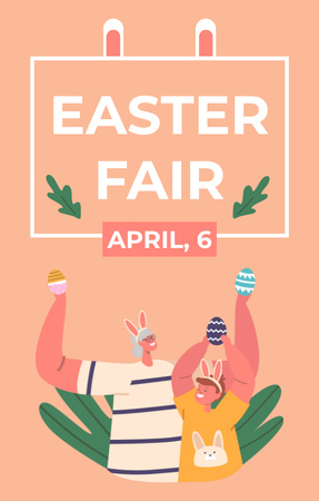 Easter Fair Announcement Invitation 4.6x7.2in Πρότυπο σχεδίασης