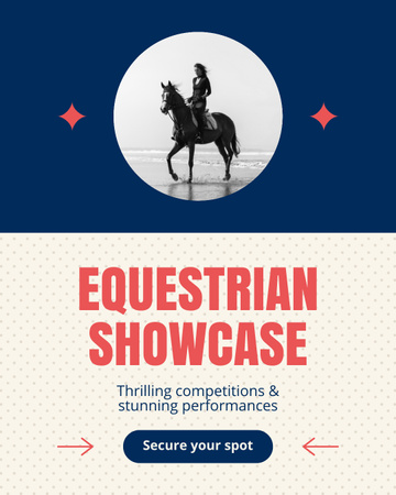 Exhilarating Equestrian Competitions for Professionals Instagram Post Vertical Design Template