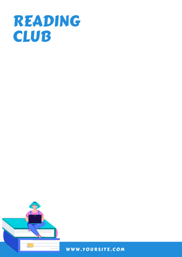Designvorlage Ad of Club for Readers für Letterhead