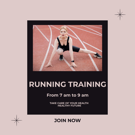 Running Training Invitation Instagram tervezősablon