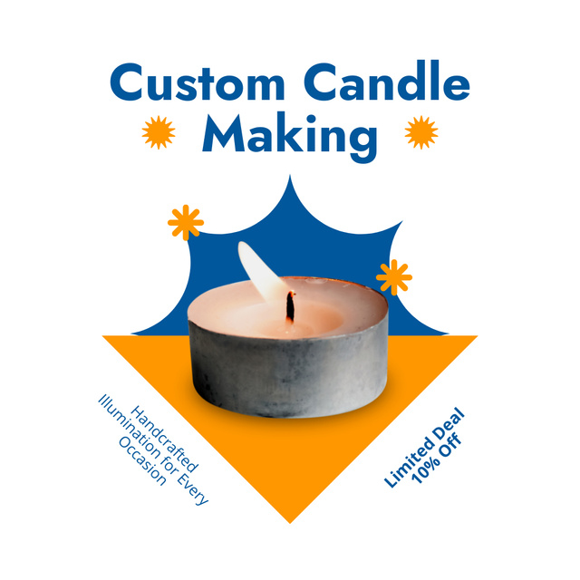 Limited Discount on Handmade Candles Instagram Design Template