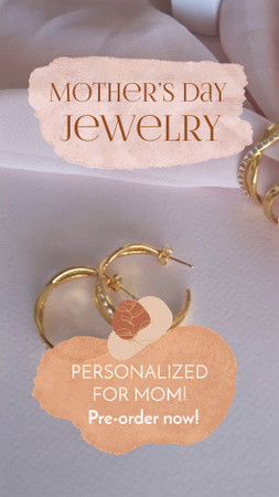 Personalized Jewelry On Mother's Day With Earrings TikTok Video Design Template