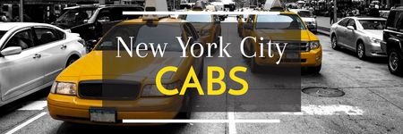 Modèle de visuel Taxi Cars in New York - Email header