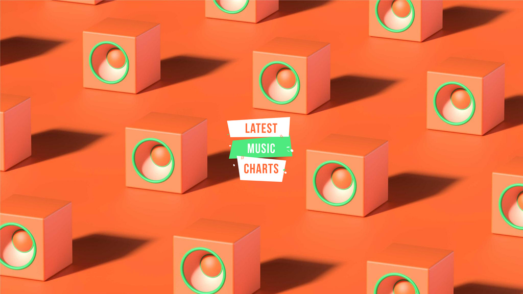 Plantilla de diseño de Music Charts promotion with Loudspeakers Youtube 