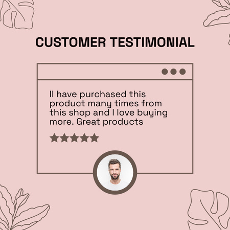 Positive Feedback On Purchase Instagram Design Template