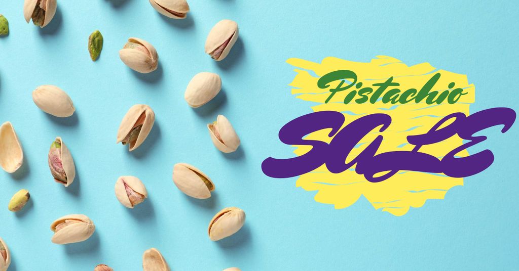 Pistachio nuts for Sale Facebook AD Design Template
