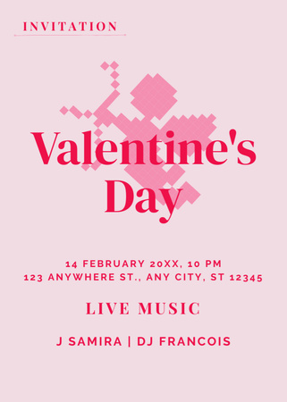 Valentine's Day Party Announcement with Cupid Invitation – шаблон для дизайну