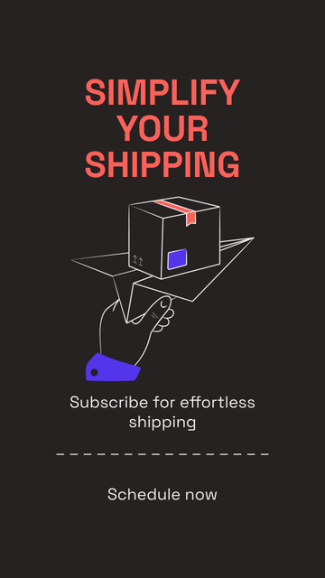 Designvorlage Simplify Your Shipping with Us für Instagram Story