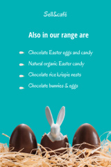 Easter Sale Ad with Chocolate Bunny Melting