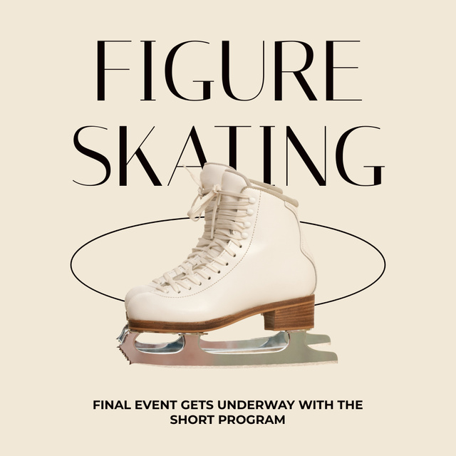 Olympic Games Announcement with Skates Instagramデザインテンプレート