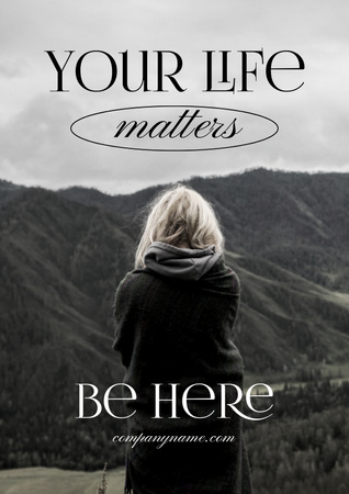 Your Life Matters Phrase Posterデザインテンプレート