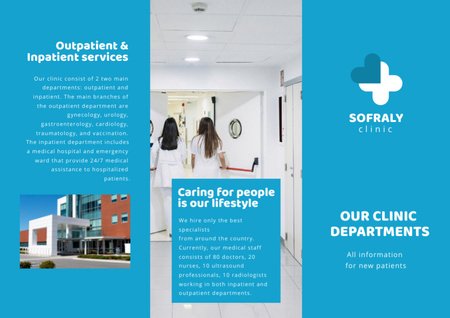 Clinic Services Ad Brochure Din Large Z-fold Design Template