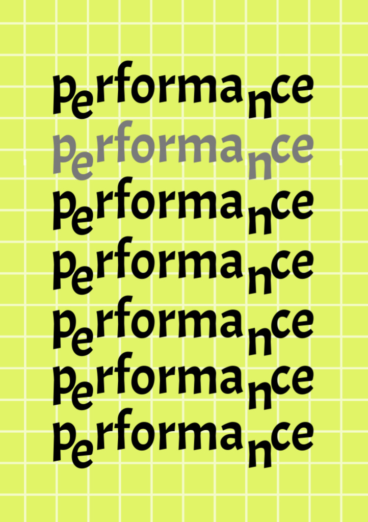 Performance Show Announcement on Grid Pattern Flyer A7 Modelo de Design