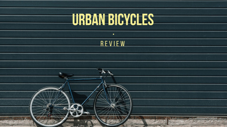Revisão de bicicletas urbanas Presentation Wide Modelo de Design