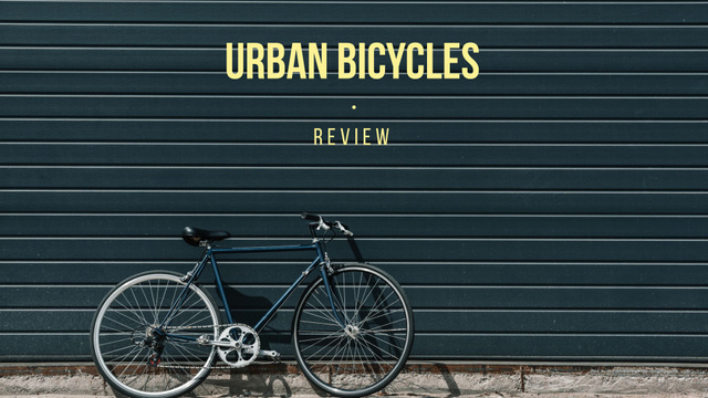 Template di design Review of urban bicycles Presentation Wide