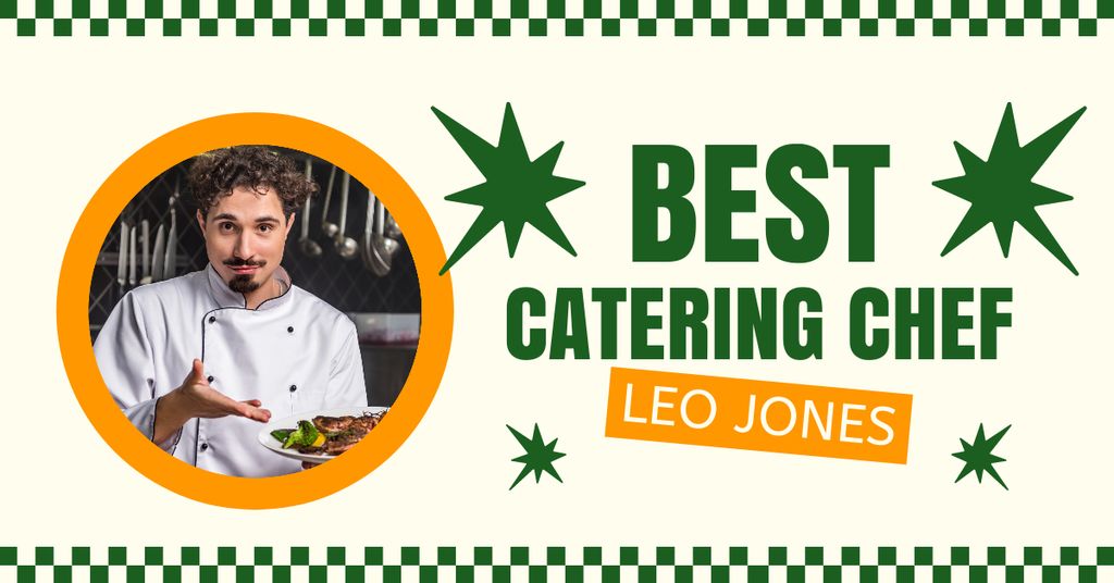 Plantilla de diseño de Ad of Best Catering Chef Services Facebook AD 