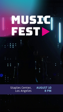 Music Fest Announcement with Band Doing Show TikTok Video Design Template