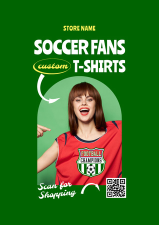 T-Shirts for Soccer Fans Poster Design Template