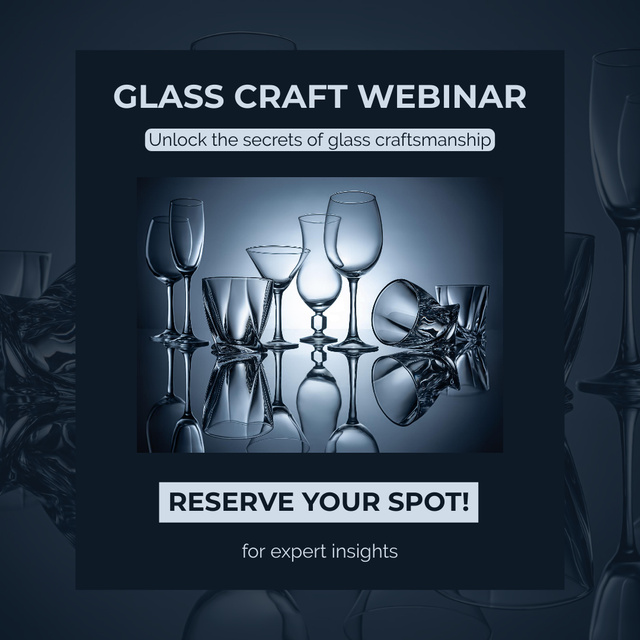 Designvorlage Ad of Glass Craft Webinar für Instagram AD