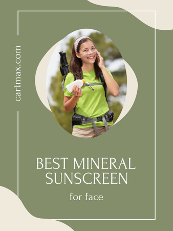 Modèle de visuel Offre de la meilleure crème solaire minérale - Poster US