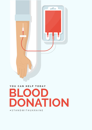 Blood Donation in Ukraine Poster Šablona návrhu