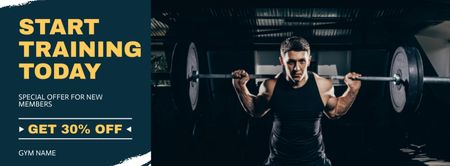 Szablon projektu Special Offer for New Gym Members Facebook cover